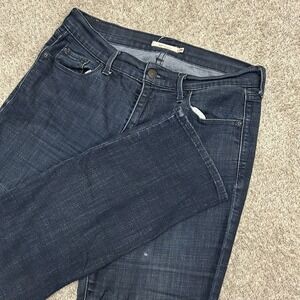 Levis 505 Straight Jeans Womens 28 Blue Denim Stretch Waist 29" Inseam